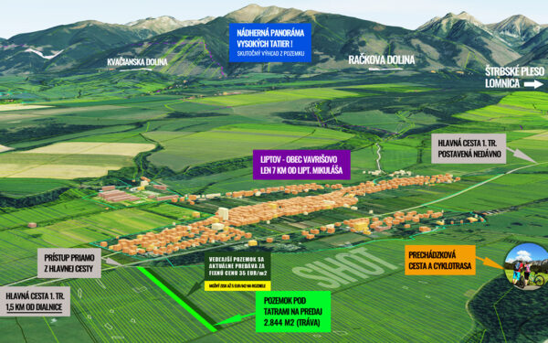 Investičný pozemok Liptov, Vysoké Tatry - 2844m2 - Malý obr.9